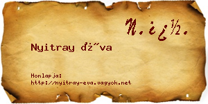 Nyitray Éva névjegykártya