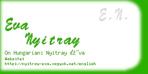 eva nyitray business card